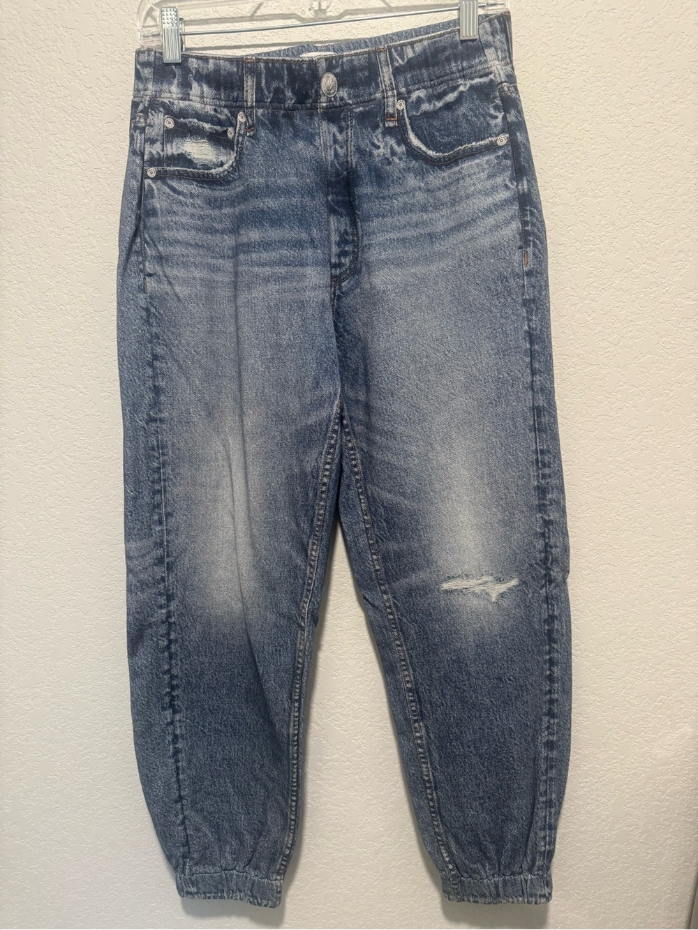 rag & bone Miramar Denim-Print Joggers Medium